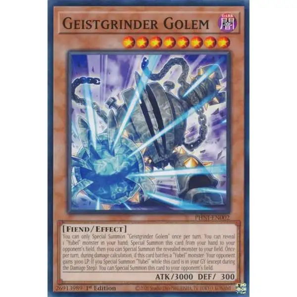 YuGiOh Trading Card Game Phantom Nightmare Common Geistgrinder Golem PHNI-EN002