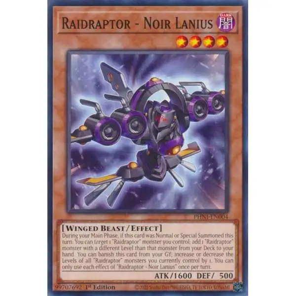 YuGiOh Trading Card Game Phantom Nightmare Common Raidraptor - Noir Lanius PHNI-EN004