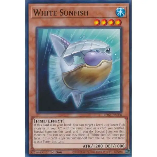 YuGiOh Trading Card Game Phantom Nightmare Common White Sunfish PHNI-EN006