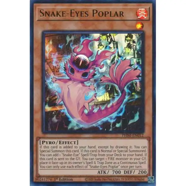 YuGiOh Trading Card Game Phantom Nightmare Ultra Rare Snake-Eyes Poplar PHNI-EN012