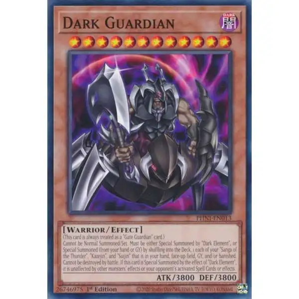 YuGiOh Trading Card Game Phantom Nightmare Common Dark Guardian PHNI-EN013