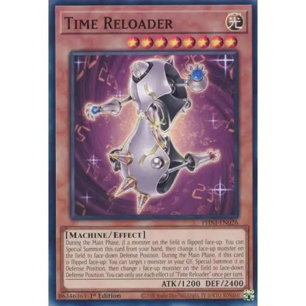 YuGiOh Trading Card Game Phantom Nightmare Common Time Reloader PHNI-EN026