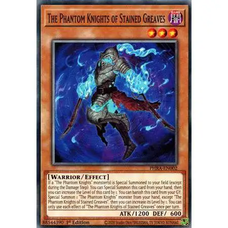 YuGiOh Trading Card Game Phantom Rage Common The Phantom Knights of Stained Greaves PHRA-EN002