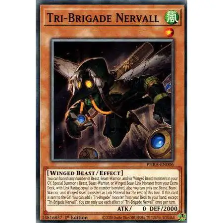 YuGiOh Trading Card Game Phantom Rage Common Tri-Brigade Nervall PHRA-EN006