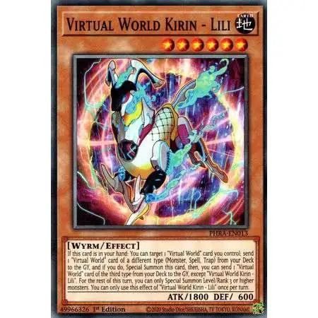 YuGiOh Trading Card Game Phantom Rage Common Virtual World Kirin - Lili PHRA-EN013