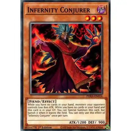 YuGiOh Trading Card Game Phantom Rage Common Infernity Conjurer PHRA-EN016