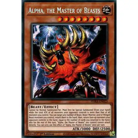 YuGiOh Trading Card Game Phantom Rage Secret Rare Alpha, the Master of Beasts PHRA-EN023