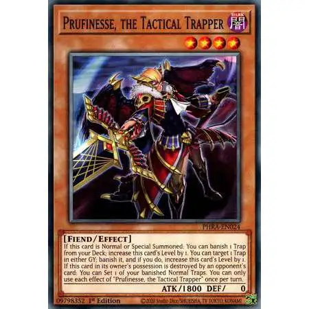 YuGiOh Trading Card Game Phantom Rage Common Prufinesse, the Tactical Trapper PHRA-EN024
