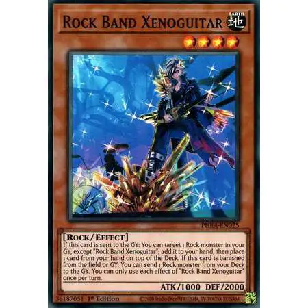YuGiOh Trading Card Game Phantom Rage Super Rare Rock Band Xenoguitar PHRA-EN025