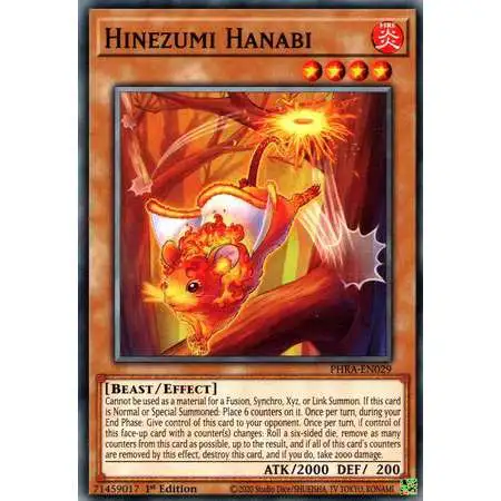 YuGiOh Trading Card Game Phantom Rage Common Hinezumi Hanabi PHRA-EN029