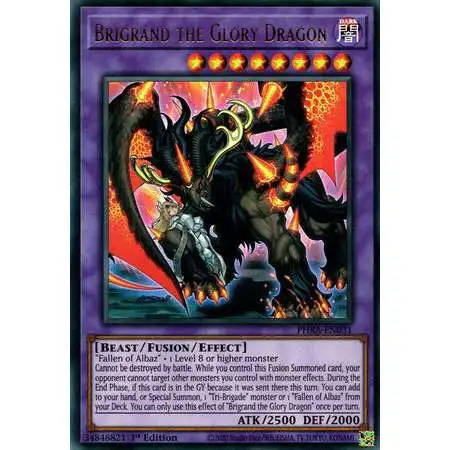 YuGiOh Trading Card Game Phantom Rage Ultra Rare Brigrand the Glory Dragon PHRA-EN031