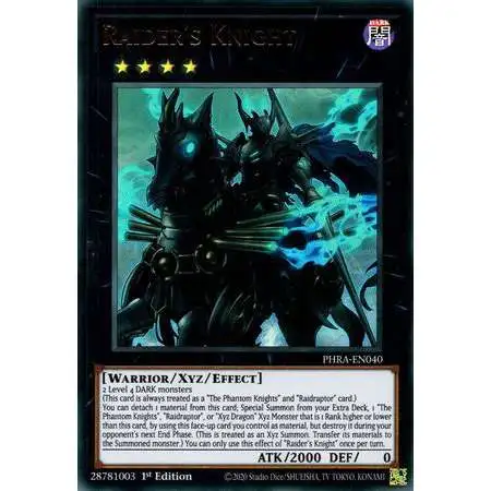 phra yugioh card list Trading Game Phantom Rage Single Card Ultra Rare Raiders Knight PHRA-EN040 Phantom Rage - YuGiOh Card