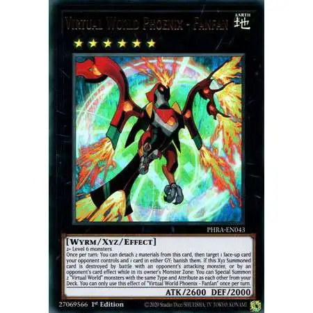 YuGiOh Trading Card Game Phantom Rage Ultra Rare Virtual World Phoenix - Fanfan PHRA-EN043