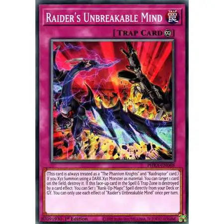 YuGiOh Trading Card Game Phantom Rage Common Raider's Unbreakable Mind PHRA-EN068