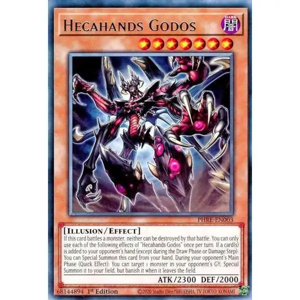 YuGiOh Trading Card Game Phantom Revenge Rare Hecahands Godos PHRE-EN003