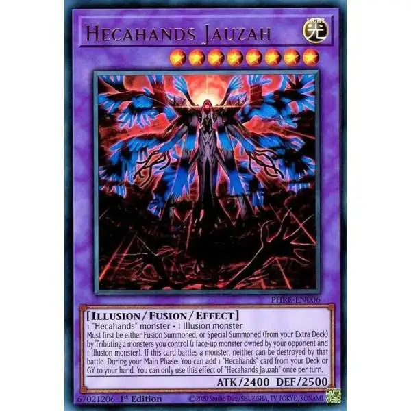 YuGiOh Trading Card Game Phantom Revenge Ultra Rare Hecahands Jauzah PHRE-EN006