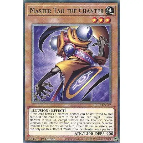 YuGiOh Trading Card Game Phantom Revenge Rare Master Tao the Chanter PHRE-EN012