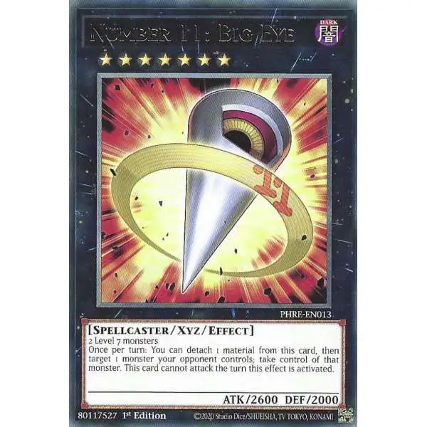 YuGiOh Trading Card Game Phantom Revenge Rare Number 11: Big Eye PHRE-EN013