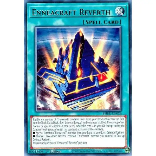 YuGiOh Trading Card Game Phantom Revenge Rare Enneacraft Reverth PHRE-EN026