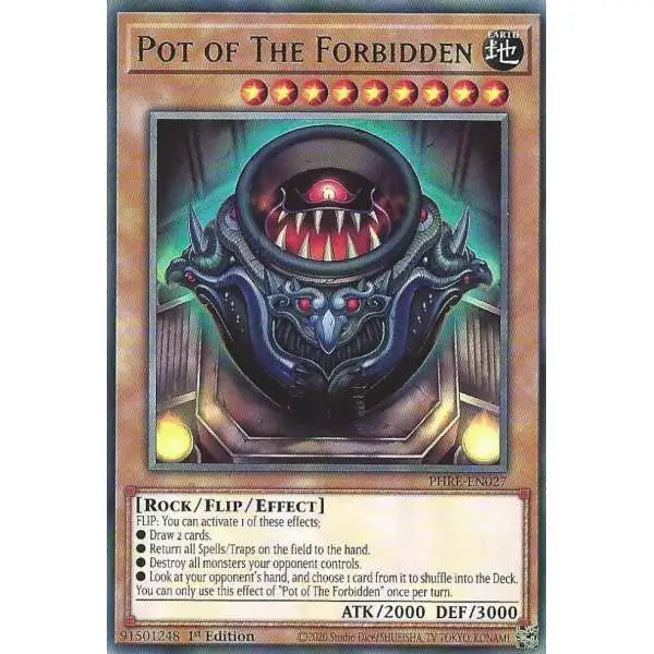 YuGiOh Trading Card Game Phantom Revenge Rare Pot of The Forbidden PHRE-EN027