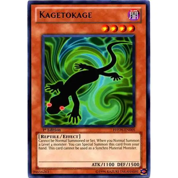 YuGiOh Trading Card Game Photon Shockwave Rare Kagetokage PHSW-EN005