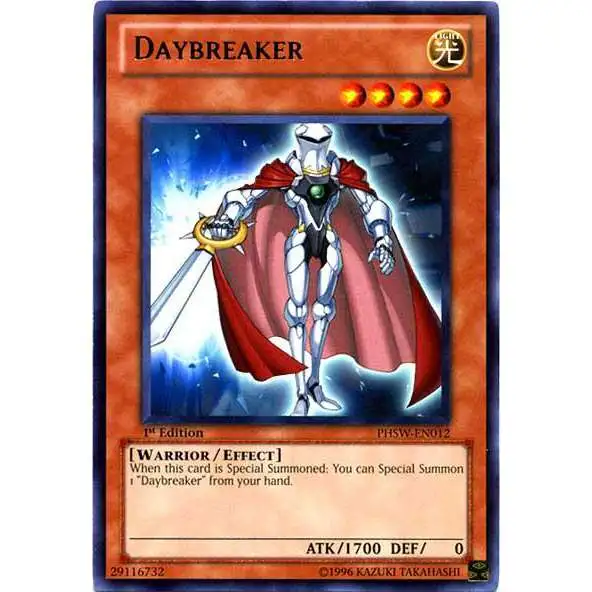 YuGiOh Trading Card Game Photon Shockwave Rare Daybreaker PHSW-EN012