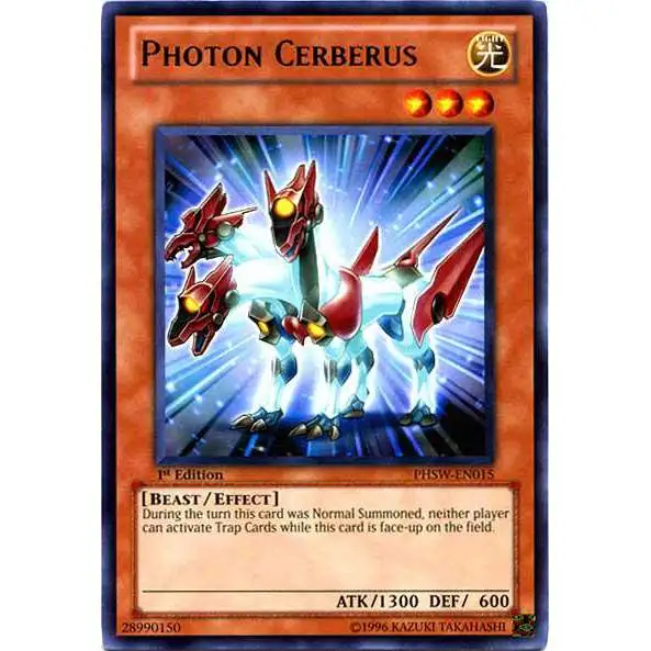 YuGiOh Trading Card Game Photon Shockwave Rare Photon Cerberus PHSW-EN015