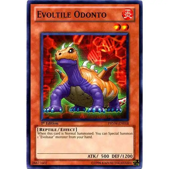 YuGiOh Trading Card Game Photon Shockwave Common Evoltile Odonto PHSW-EN018