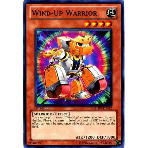 YuGiOh Trading Card Game Photon Shockwave Common Wind-Up Warrior PHSW-EN022
