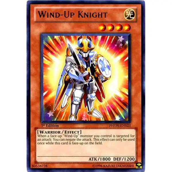 YuGiOh Trading Card Game Photon Shockwave Rare Wind-Up Knight PHSW-EN023