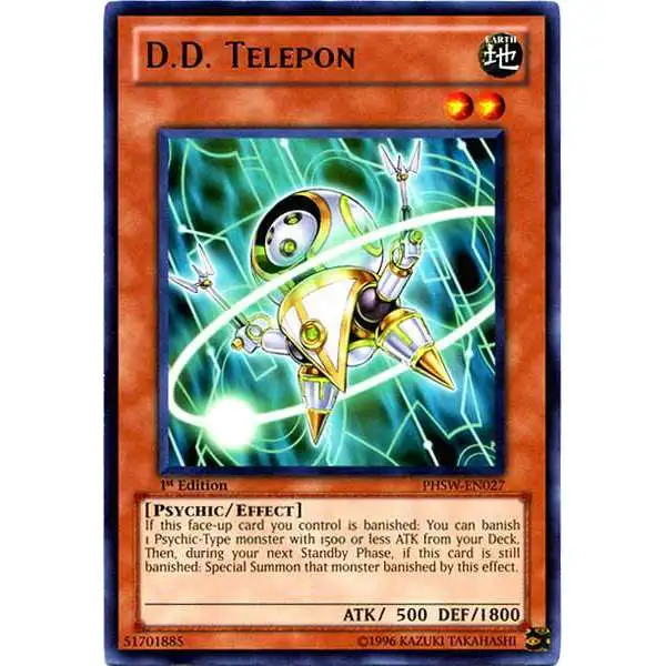 YuGiOh Trading Card Game Photon Shockwave Rare D.D. Telepon PHSW-EN027