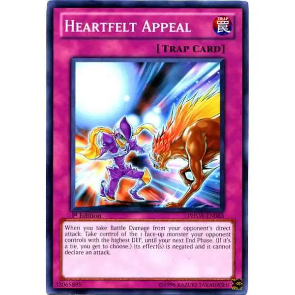 YuGiOh Trading Card Game Photon Shockwave Common Heartfelt Appeal PHSW-EN063