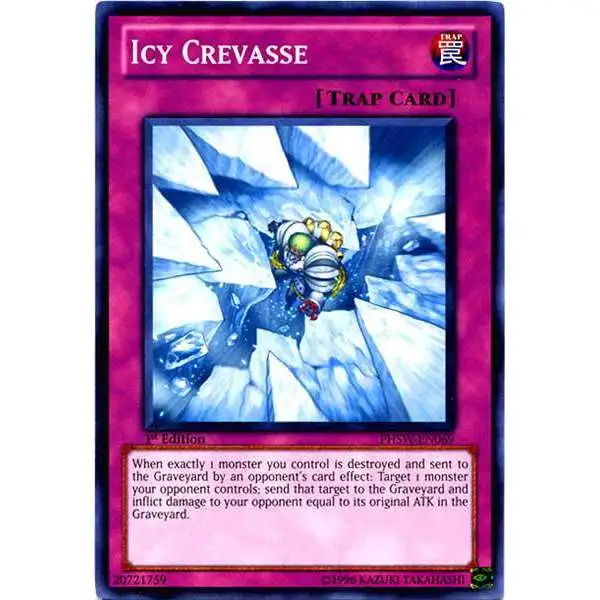 YuGiOh Trading Card Game Photon Shockwave Common Icy Crevasse PHSW-EN069