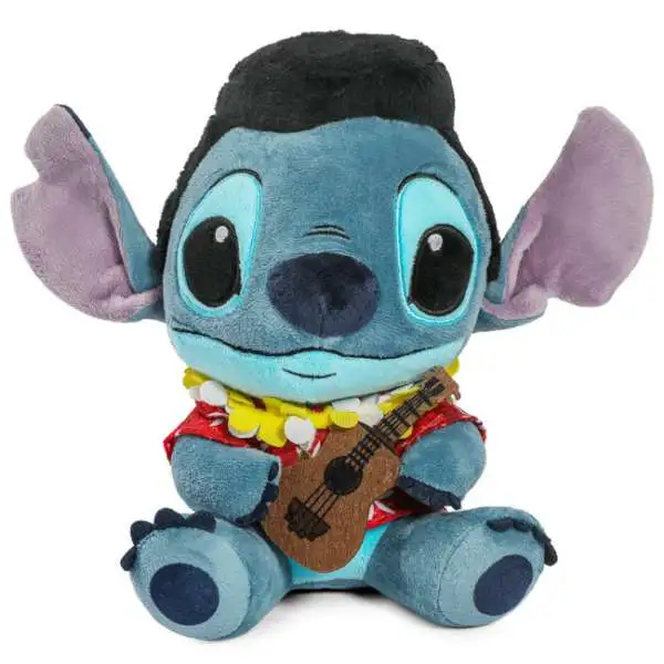 Disney Lilo Stitch Phunny Elvis Stitch 7.5 Plush Pink Checkered