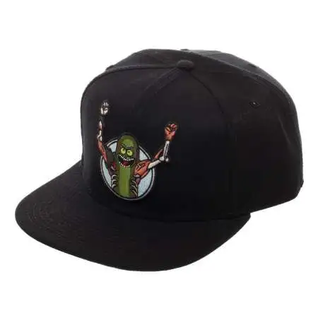 Rick & Morty Pickle Rick Black Snapback Cap
