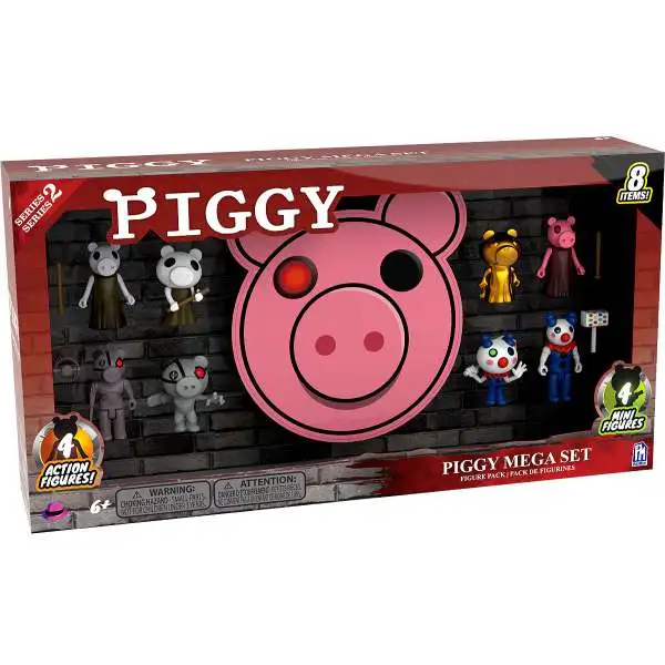 Series 2 Piggy 3-Inch Figure 8-Pack Mega Set [4 Action Figures & 4 Mini Figures (Including Golden Piggy)]