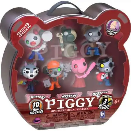 Series 2 Piggy 3-Inch Mini Figure Mega 10-Pack in Carrying Case [Includes 3 Mystery Figures!]