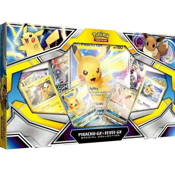 Pokemon Sun & Moon Pikachu-GX & Eevee-GX Special Collection [4 Booster Packs, 4 Promo Cards & Oversize Card]