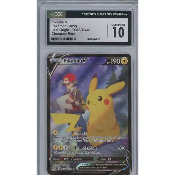 pikachu pokemon card lost origin 2022 Sword & Shield  052  PSA Graded Weakness Fighting 2 Retreat Cost Pikachu V #TG16 Prices |