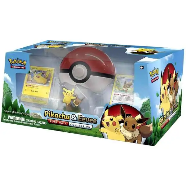 Pokemon Pikachu & Eevee Poke Ball Collection [5 Booster Packs, 2 Promo Cards, Figure & Pokeball Case!]
