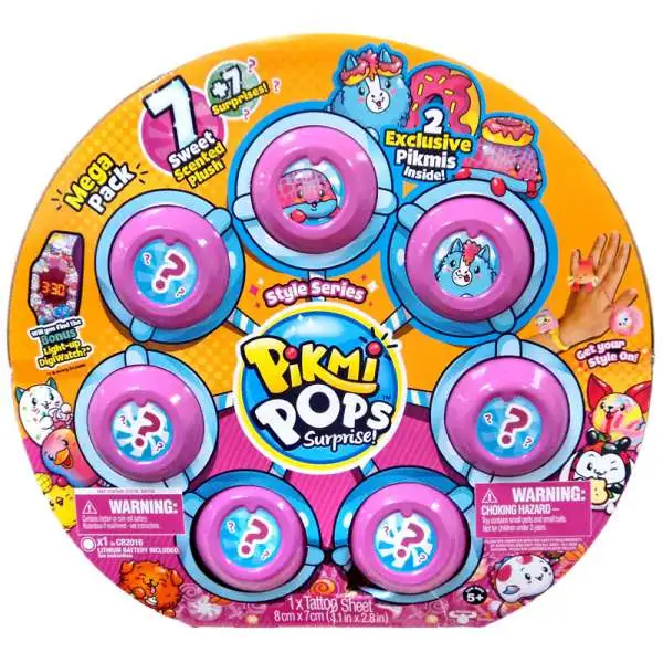 Pikmi Pops Surprise! Style Series Frosted Donut Mega Pack [7 Plush + 7 Surprises!]