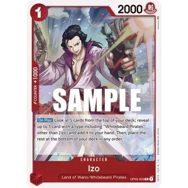 One Piece Trading Card Game Pillars of Strength Rare Izo OP03-003