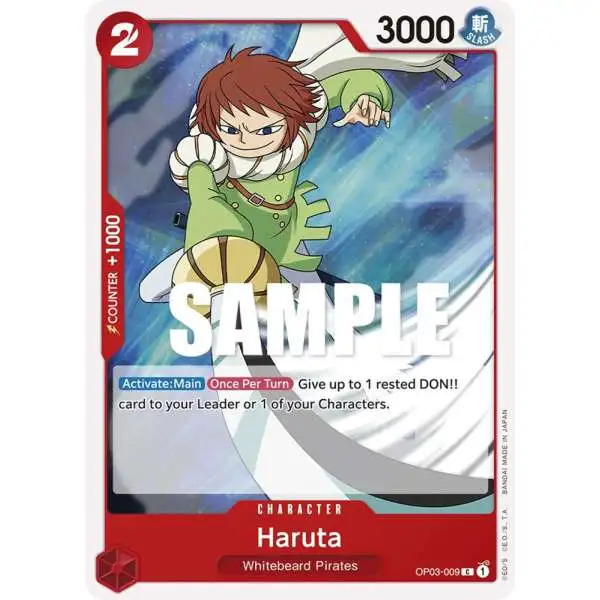 One Piece Trading Card Game Pillars of Strength Common Haruta OP03-009