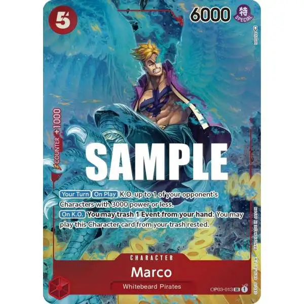 One Piece Trading Card Game Pillars of Strength Super Rare Marco OP03-013 [Alternate Art]