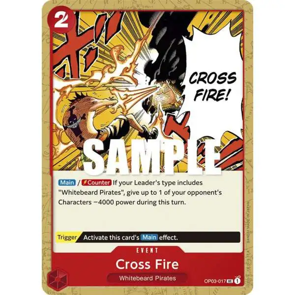 One Piece Trading Card Game Pillars of Strength Uncommon Cross Fire OP03-017