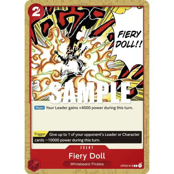 One Piece Trading Card Game Pillars of Strength Common Fiery Doll OP03-019