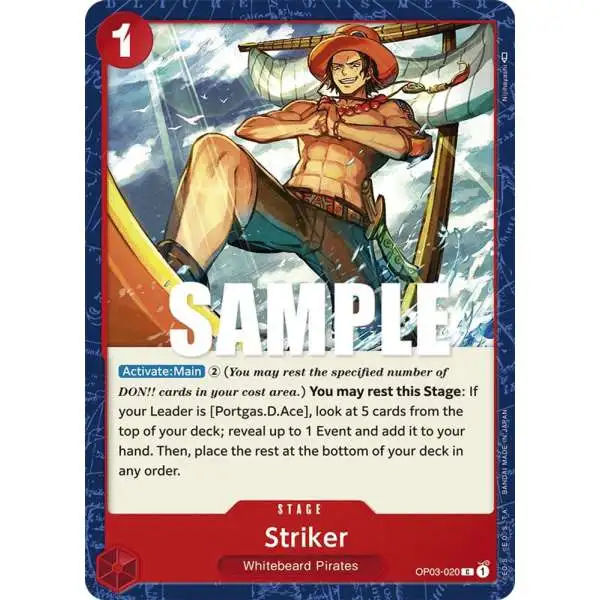 One Piece Trading Card Game Pillars of Strength Common Striker OP03-020