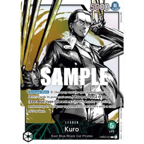 One Piece Trading Card Game Pillars of Strength Leader Kuro OP03-021 [Alternate Art]