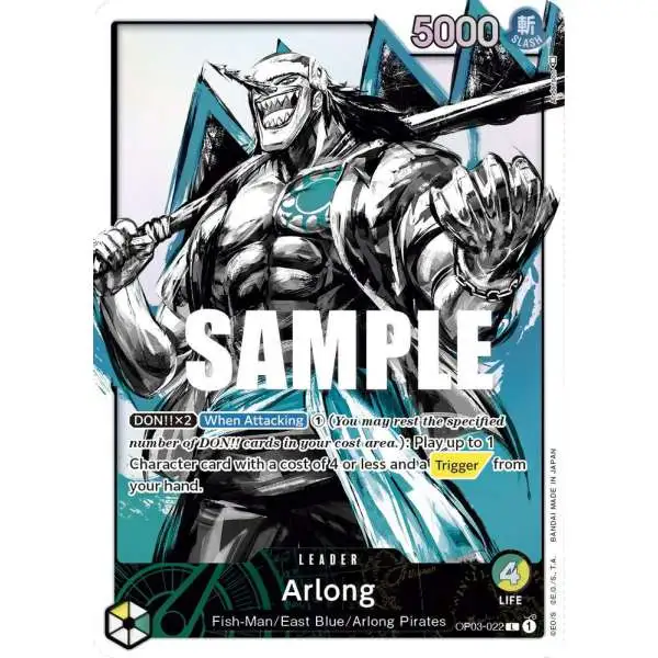 One Piece Trading Card Game Pillars of Strength Leader Arlong OP03-022 [Alternate Art]