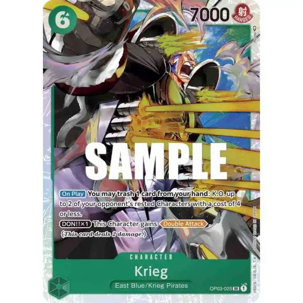 One Piece Trading Card Game Pillars of Strength Super Rare Krieg OP03-025